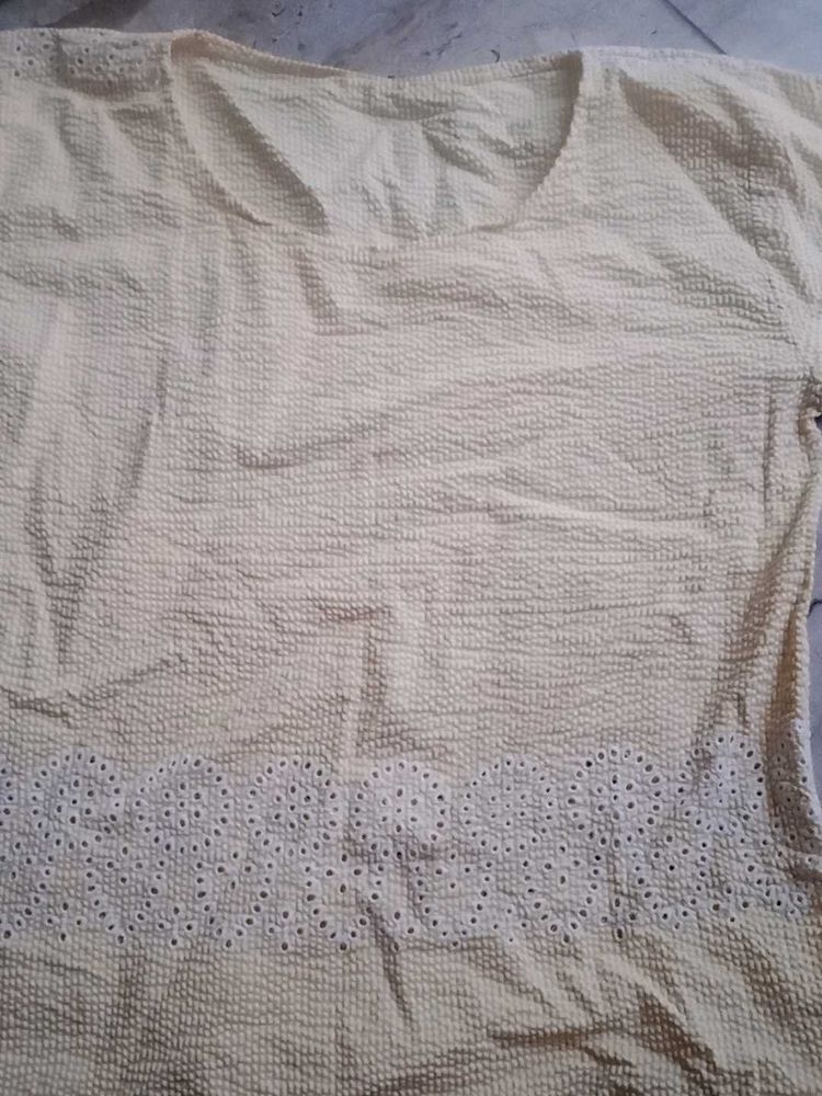 Yellow Top Pure Cotton Summer 🏝️