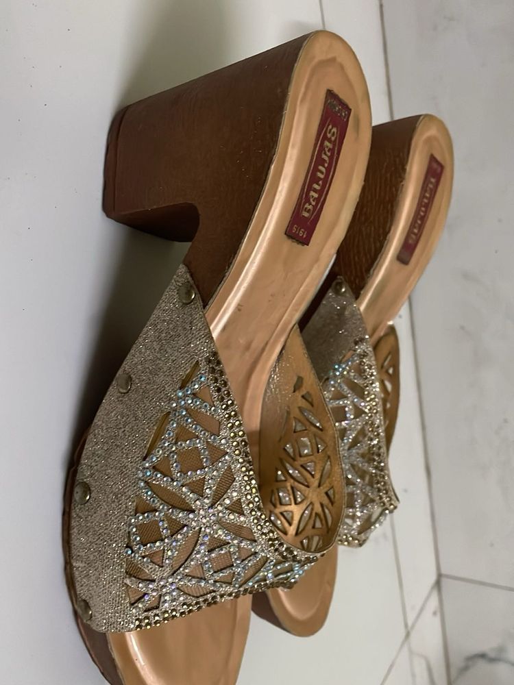 Stylish Gold Heels