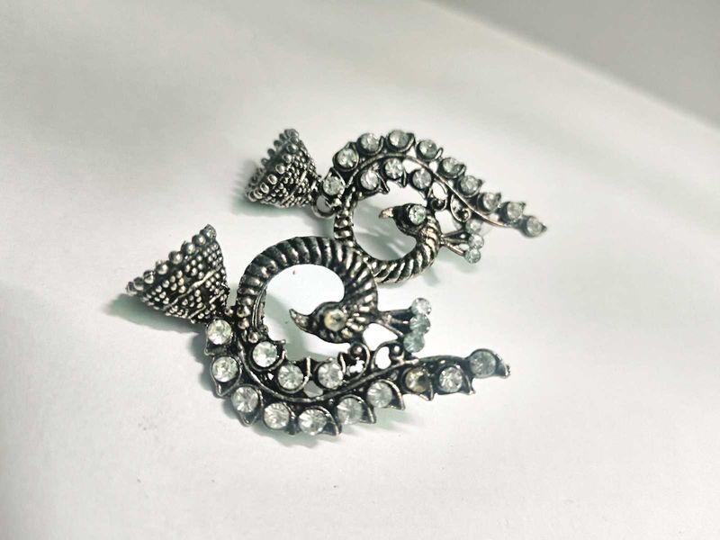 Peacock Jhumka Earrings