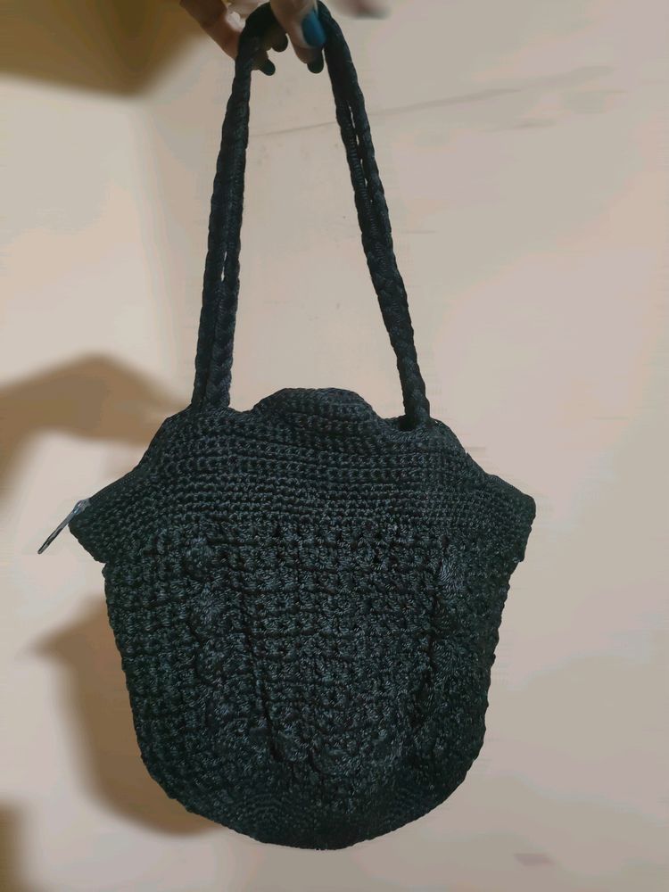 Crochet Raffia Bucket Bag