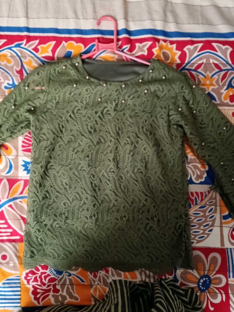 Green Casual Top