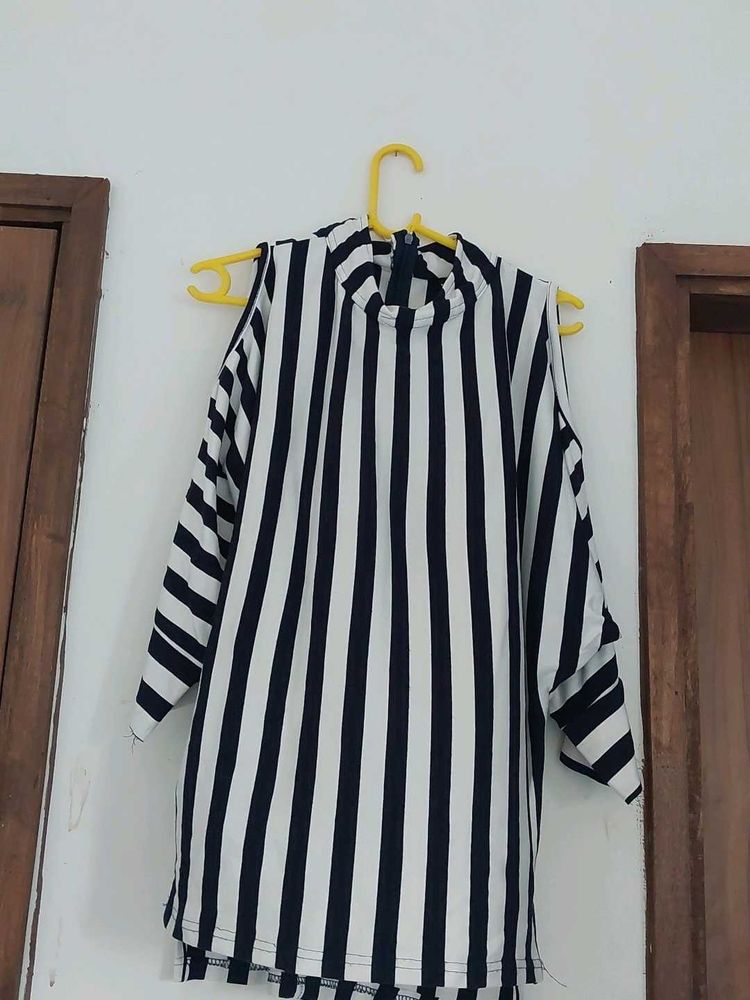 Striped Off Shoulder Blouse