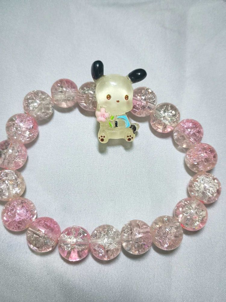 Sanrio cute pink Beaded Bracelet pochacco