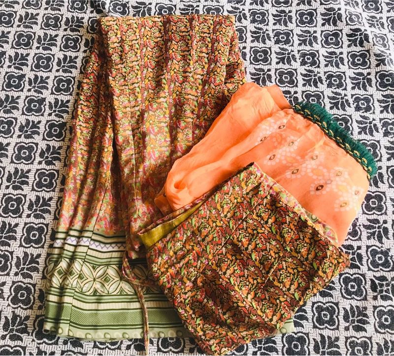 Lehanga Odani &amp; Blouse 💚🧡