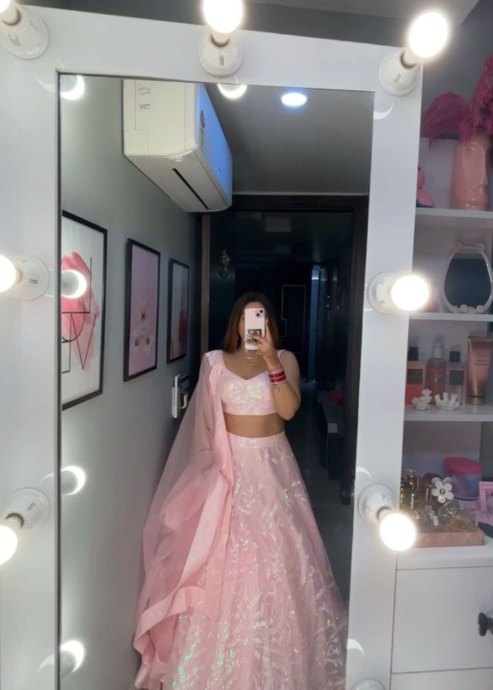 Pink Lehenga Choli Set (check Description)