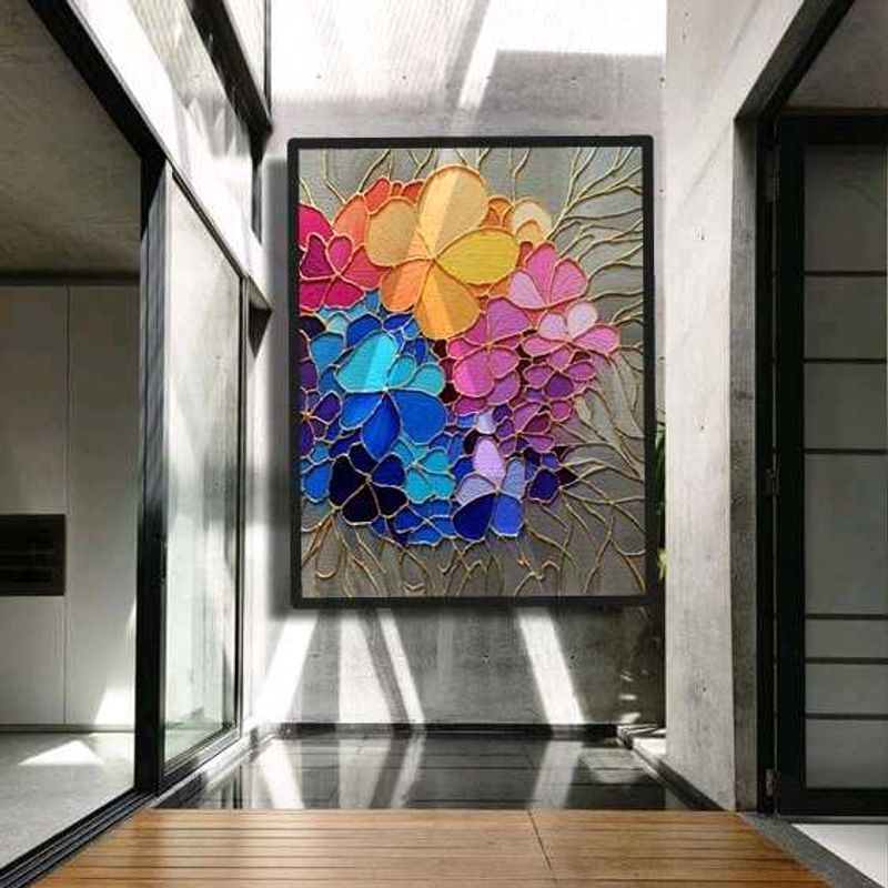 Gold Foil Flower Painting