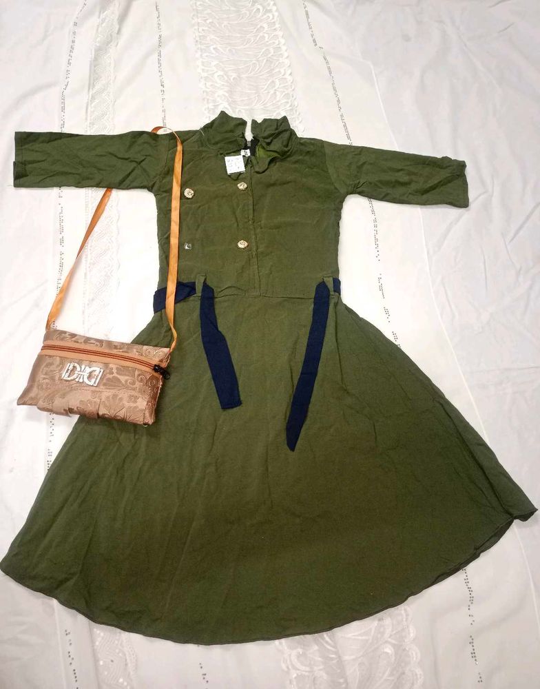 Cute Green Girls Dress