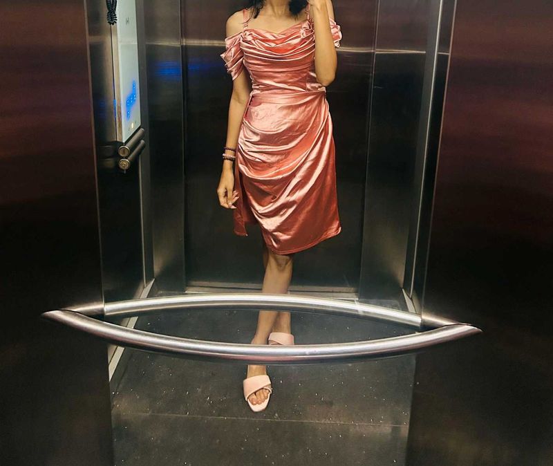 Pink Satin Dress💗