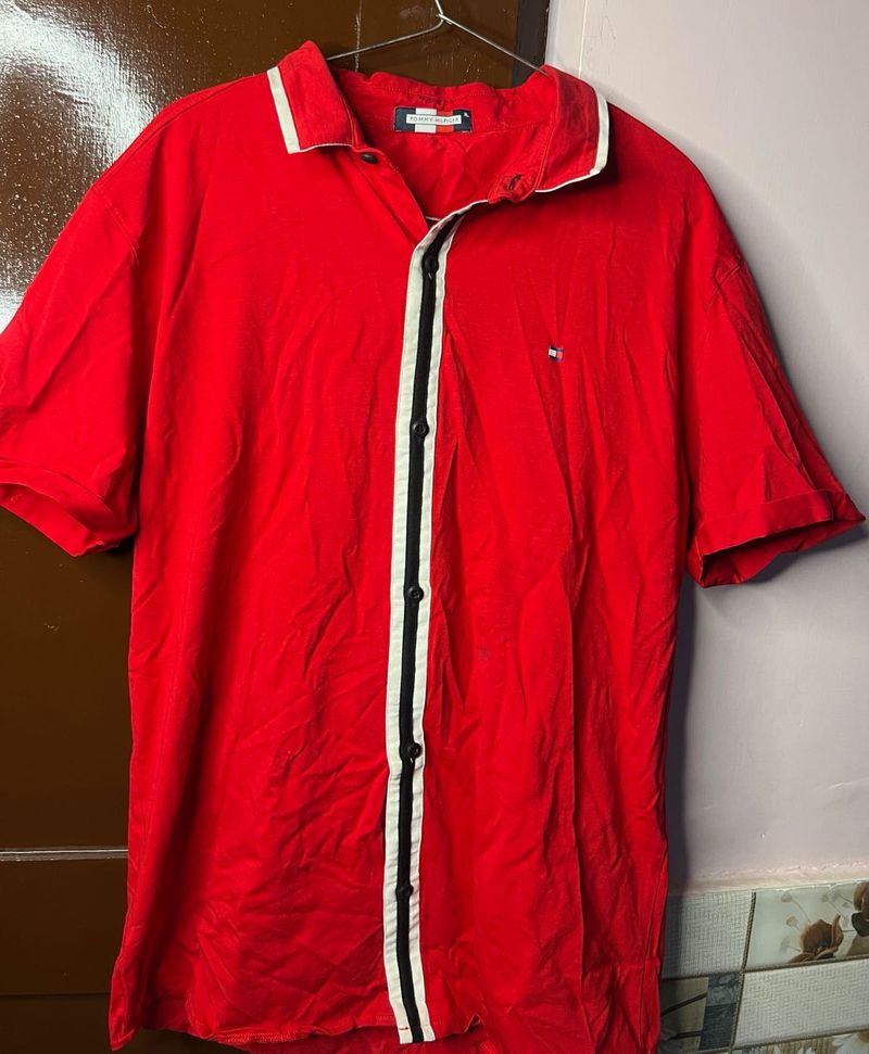 Red Tommy Hilfiger Shirt