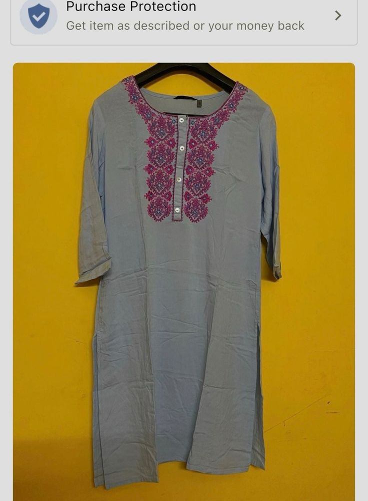 Grey Tunic with Embroidery