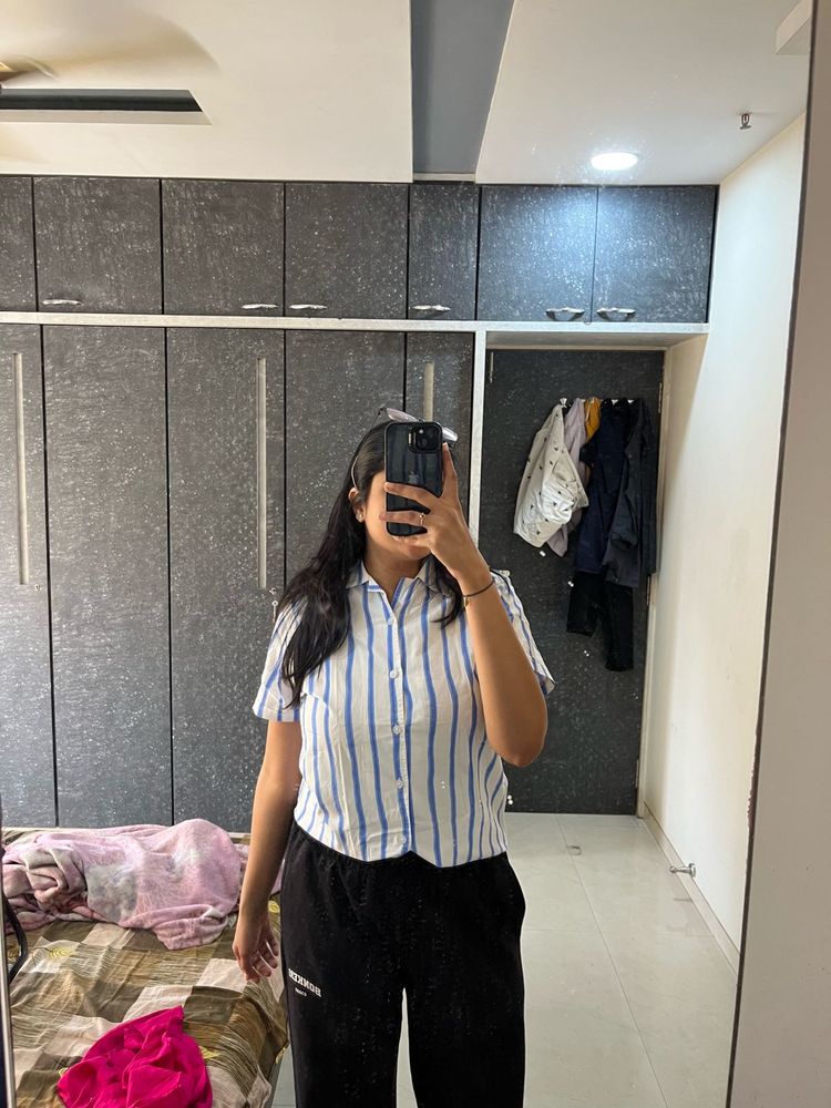Striped Crop Shirt