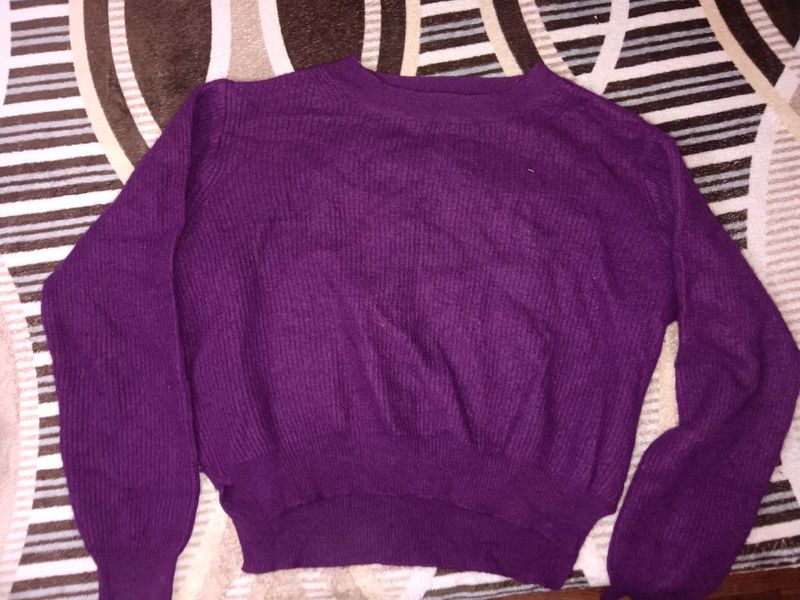 Purple Knit Pullover
