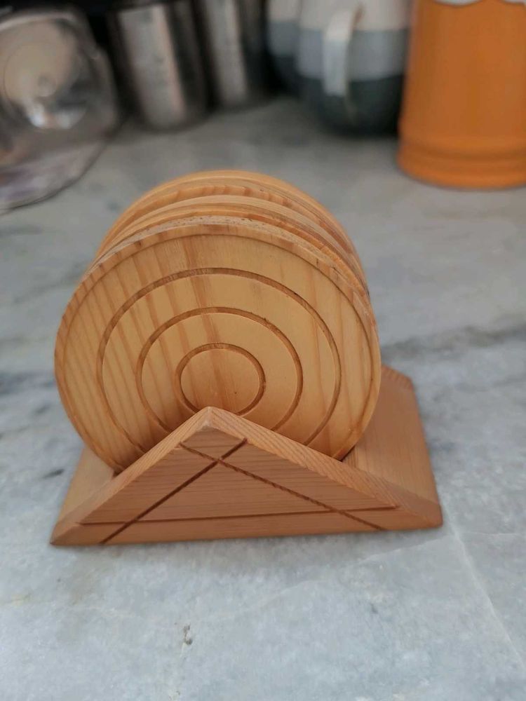 Wooden Coaster Set