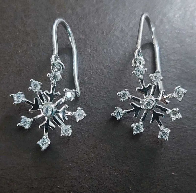 SS925 snowflake zircon drops 2