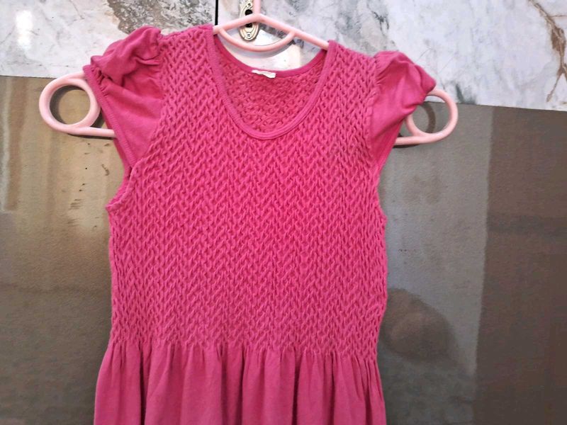 Pink Textured Dress