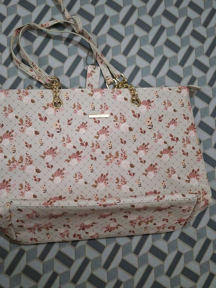 Floral Print Tote Bag