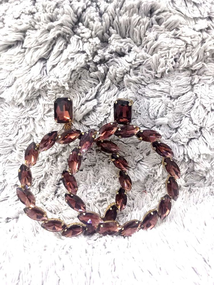 Burgundy Statement Earrings