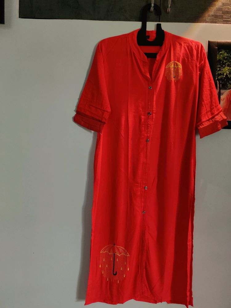 Diwali Offer !! Dark Red Kurti