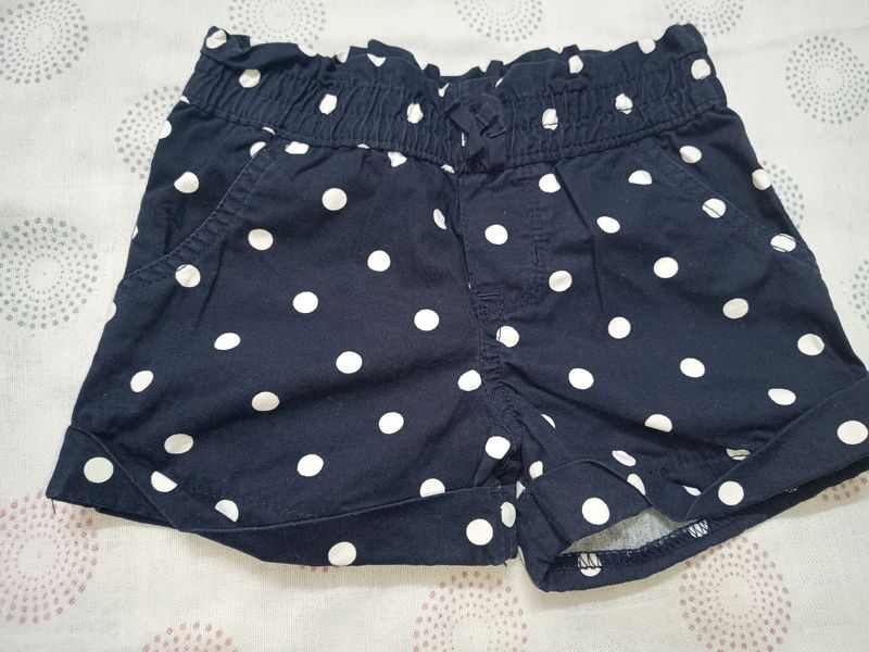 Cute Navy Blue Shorts For 3yo Girl