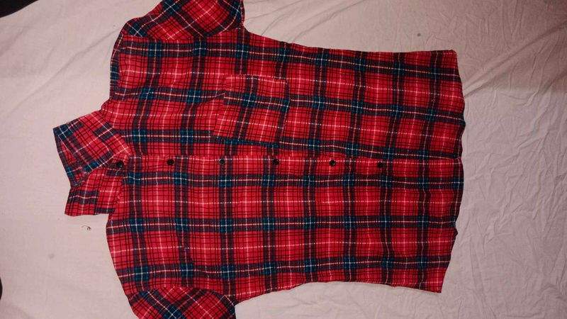 Red Plaid Flannel Shirt