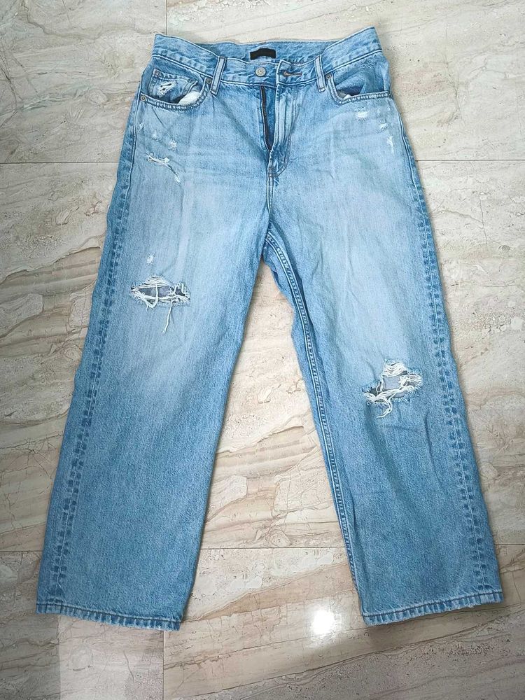 UNIQLO ripped Baggy Jeans