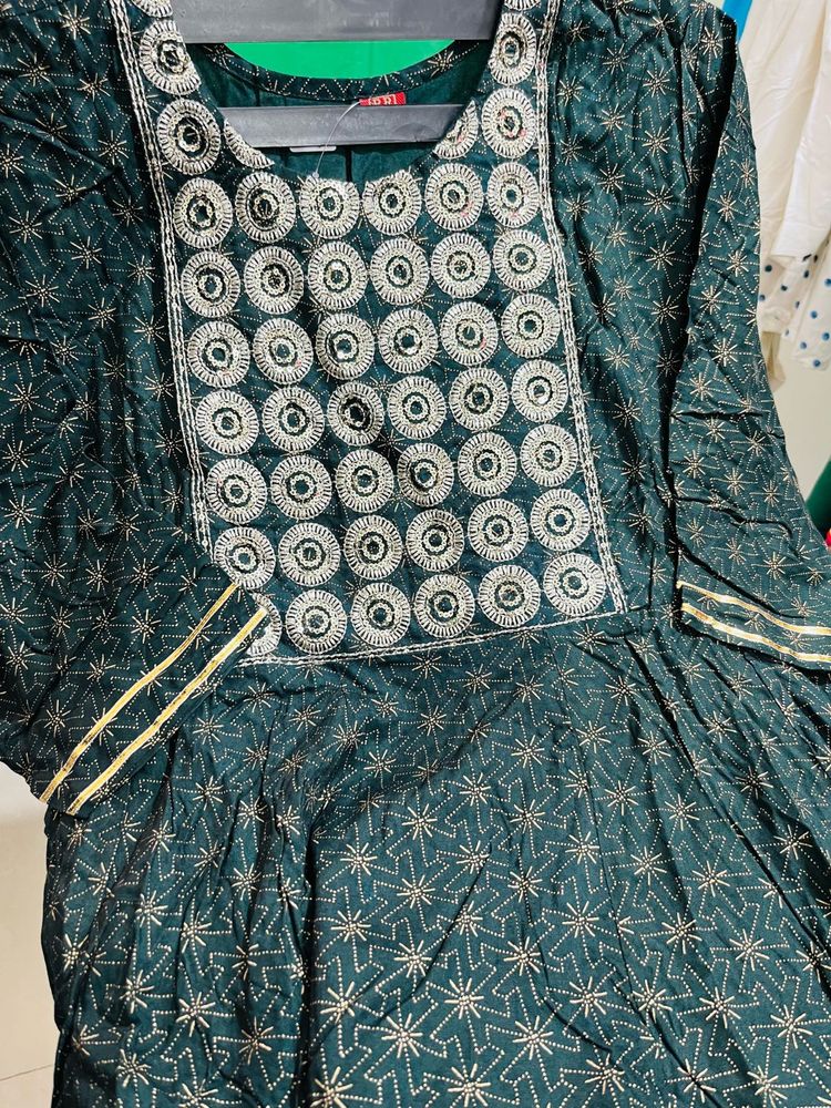 Green Sharara Set