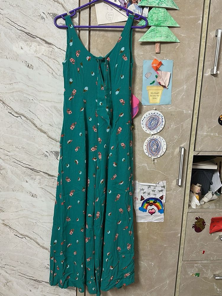 Floral Print Maxi Plazo Dress