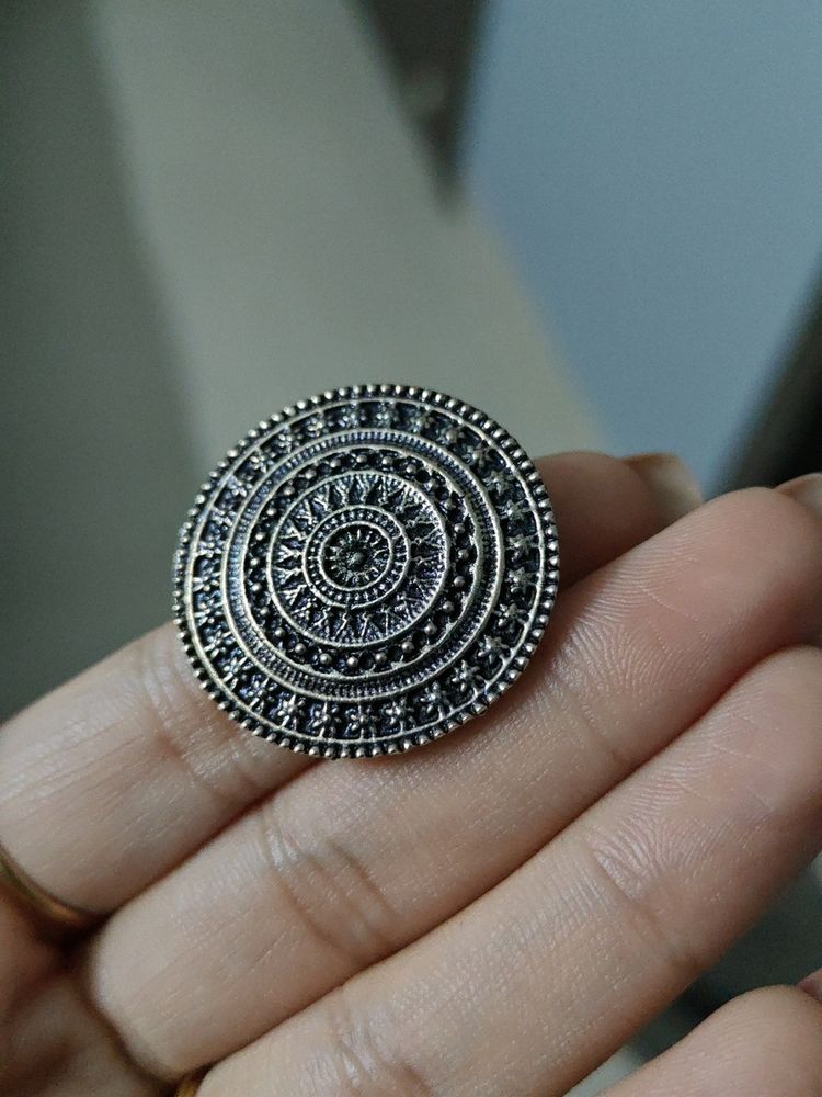 Oxidised Artificial Silver Ring