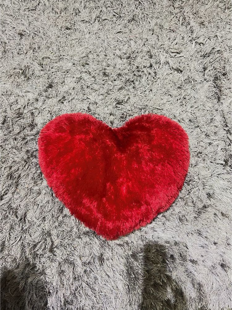 Red Heart-Shaped Pillow