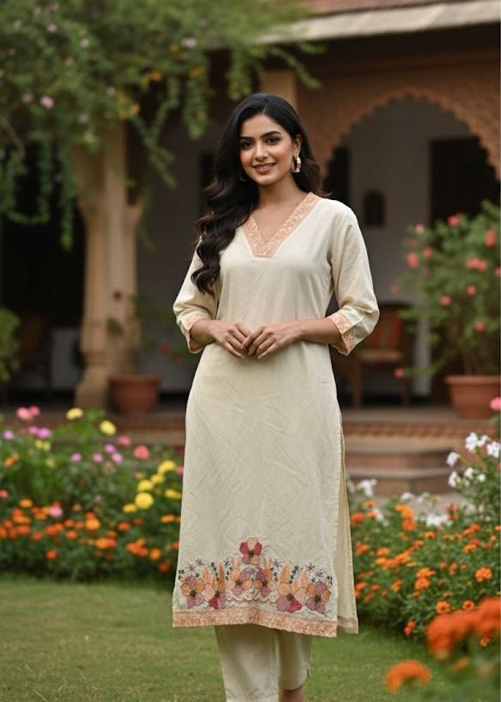 Elegant Embroidered Kurta Set