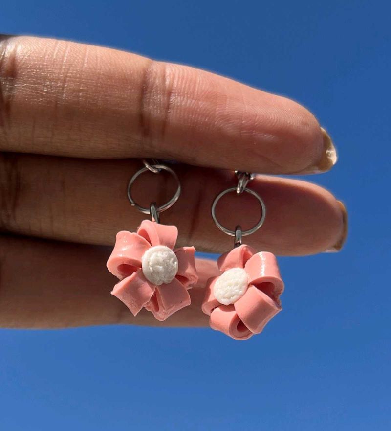 Handmade Floral Clay Earrings Elegant &amp; Lightweigh