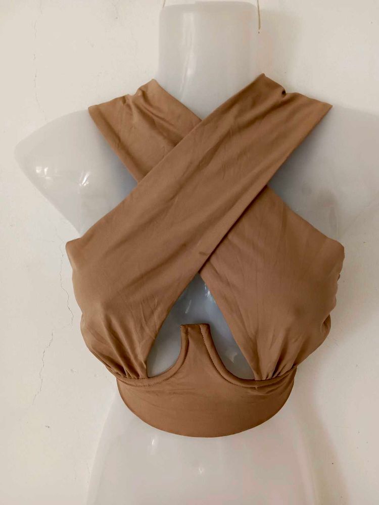 CRIS CROSS CROP TOP