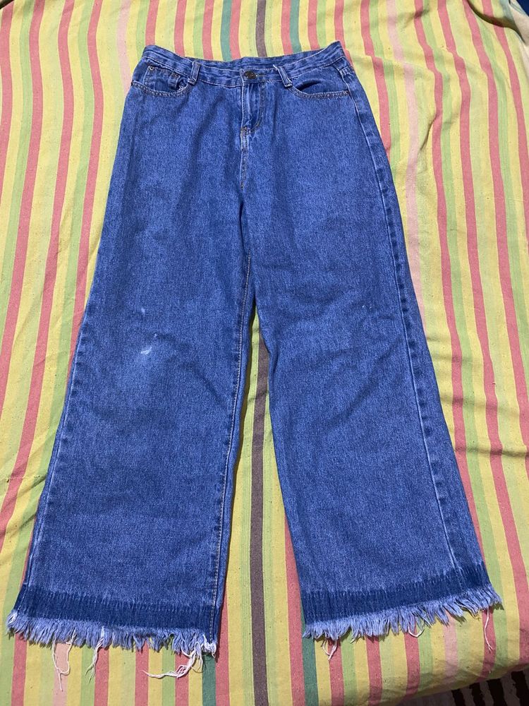 Wide Leg Denim Jeans