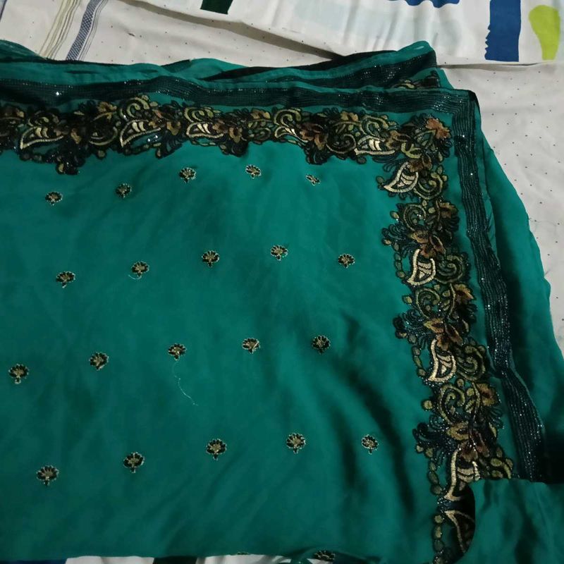 Elegant Green Saree