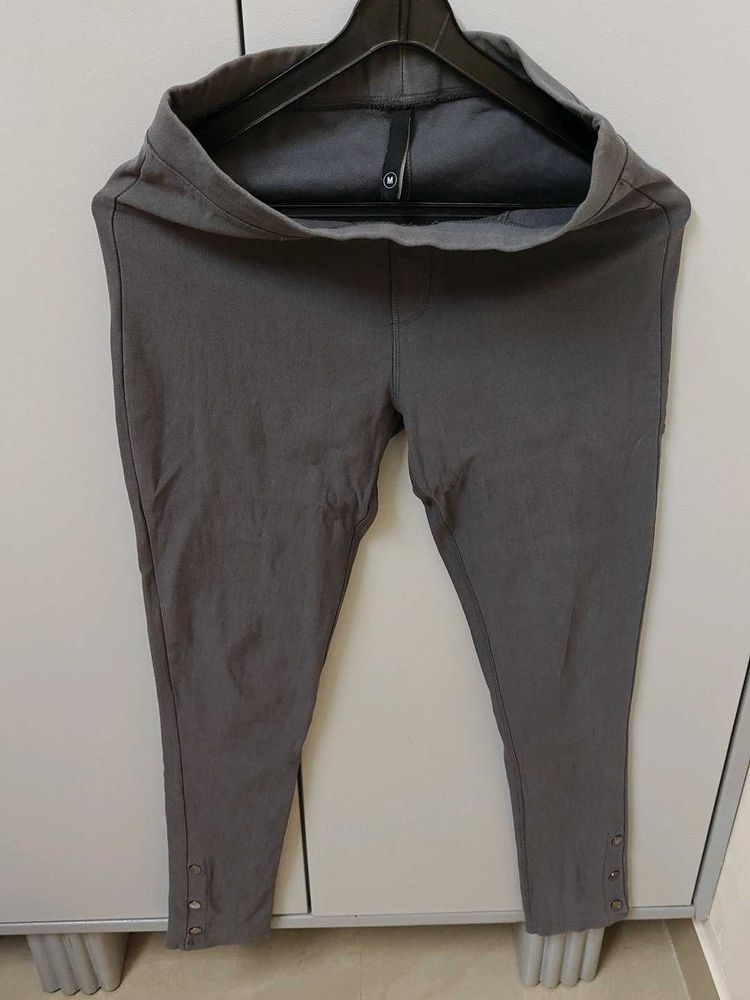 Gray Casual Leggings