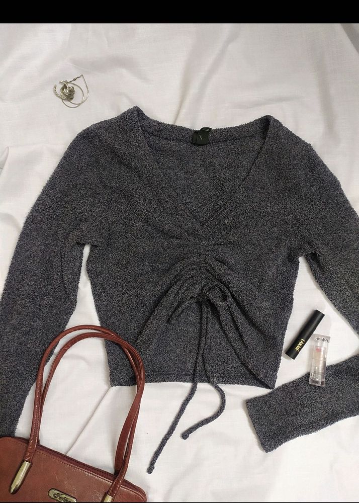 Ruched Fitted Crop Top