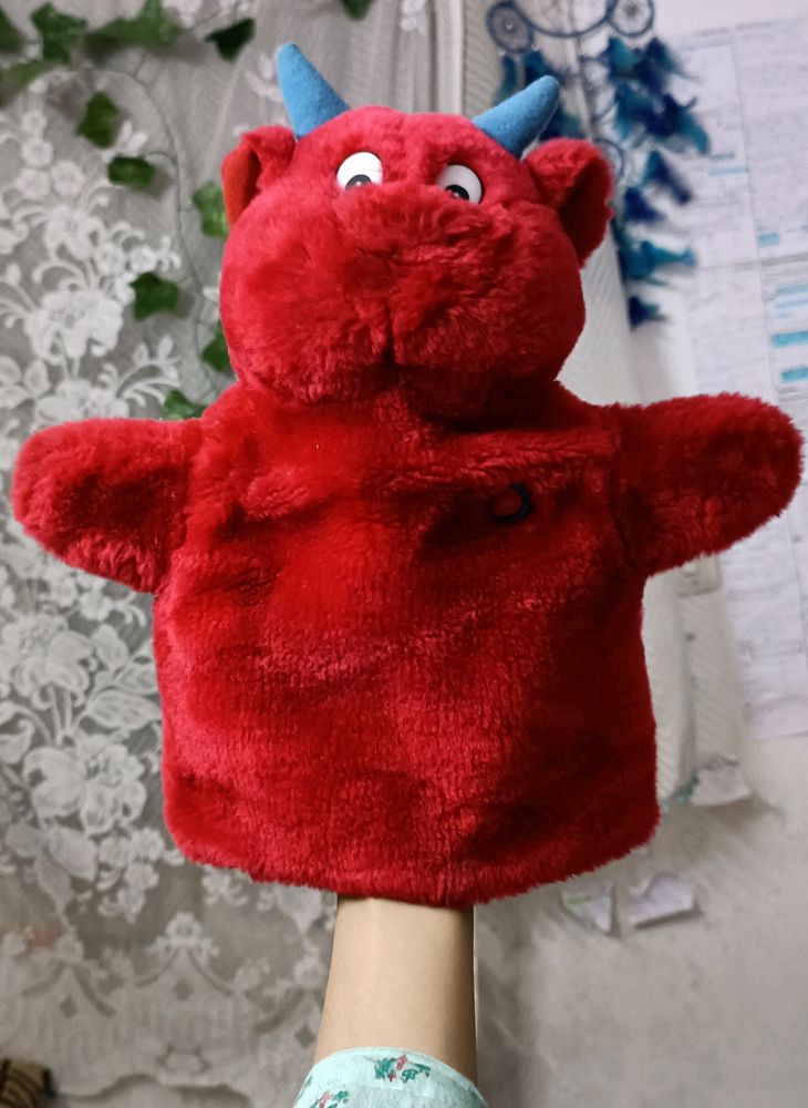 Red Hand Puppet Satan Doll