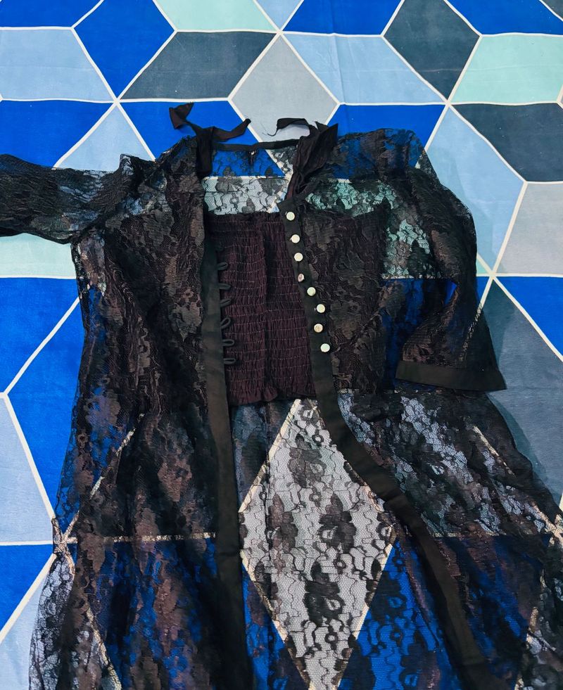 Elegant Black Lace Dress