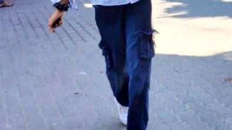 A Woman Cargo Jeans.