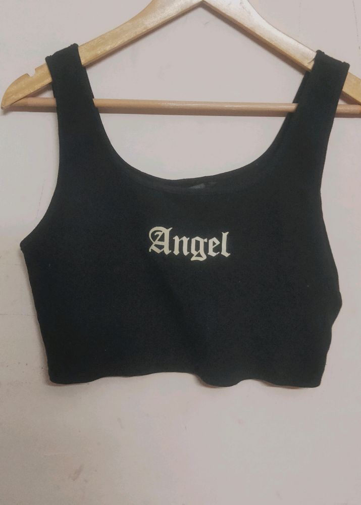 Cute Black Crop Top (SHEIN)