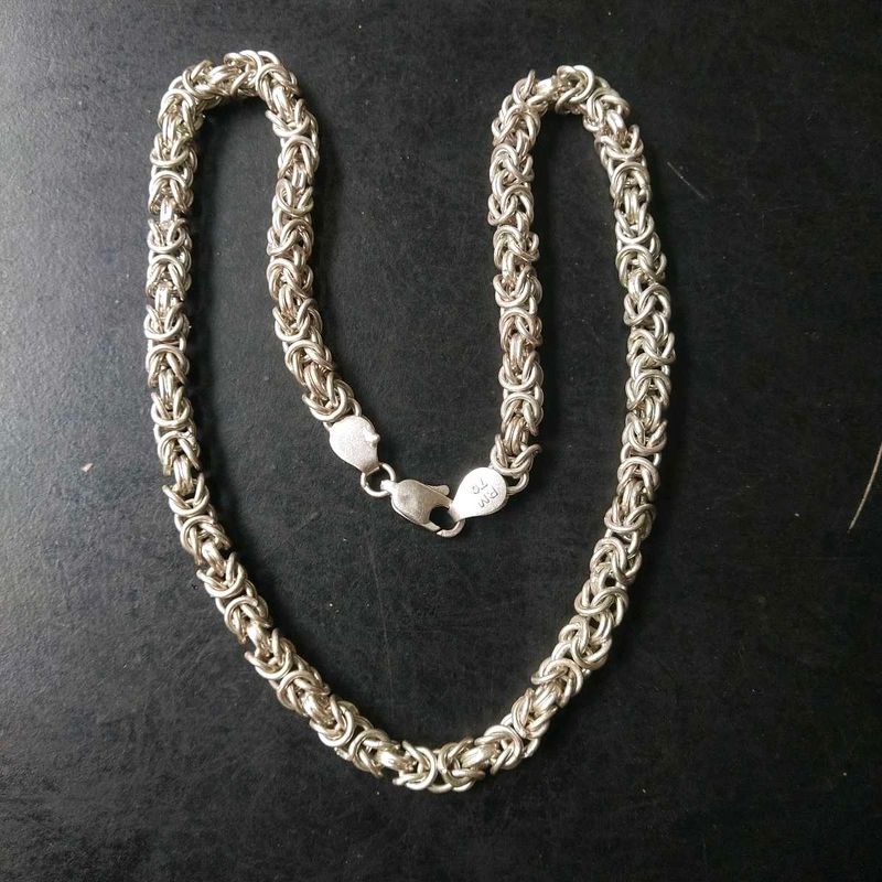 Slightly Used Pure Silver Byzantine Chain 106.390