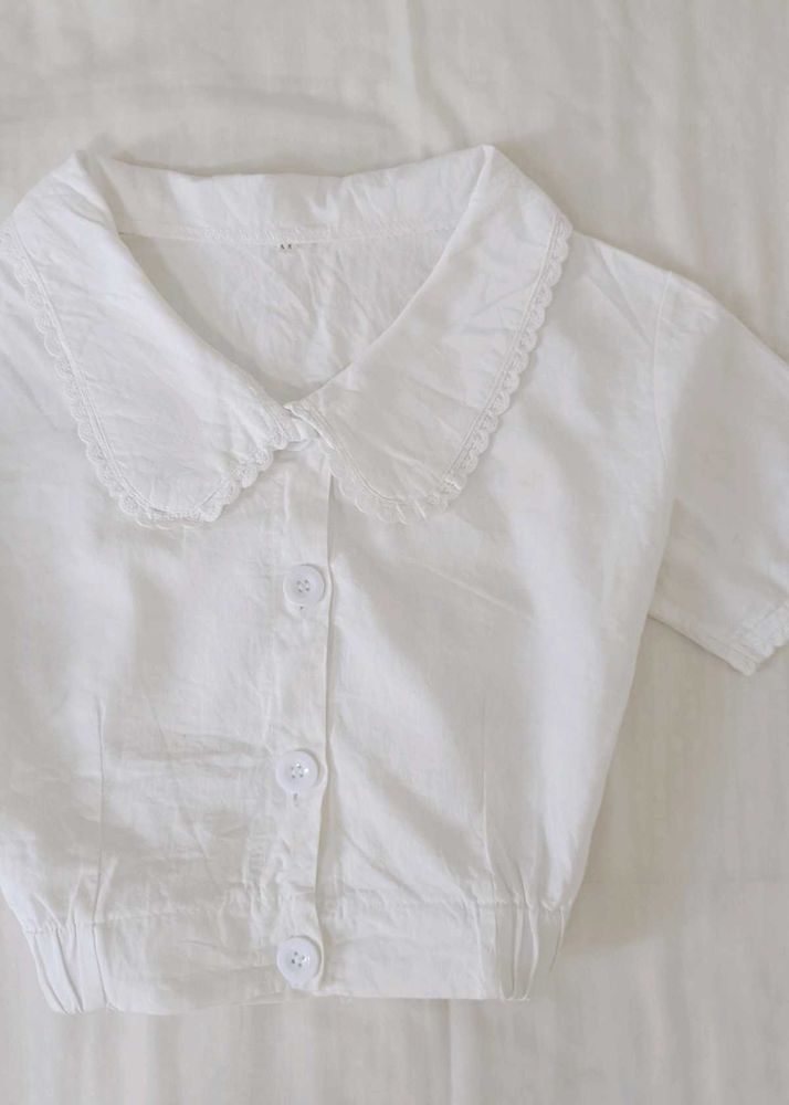 Korean Lace Collar Shirt