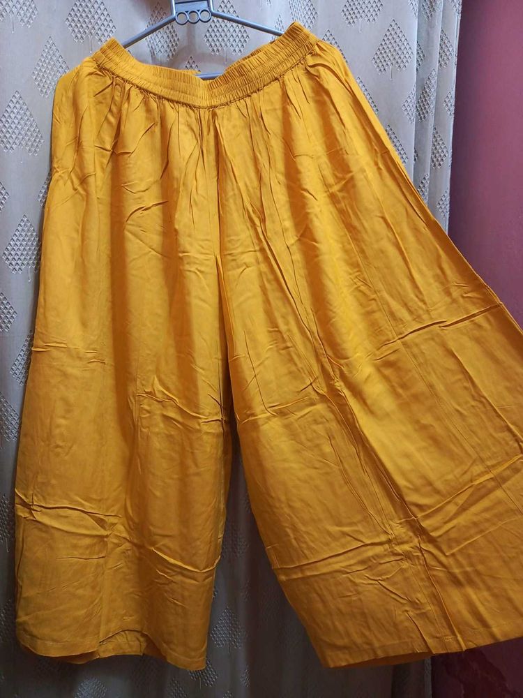 Yellow Flared Palazzos