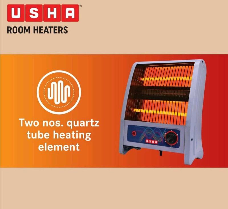USHA 2 Rod 800 Watt Quartz Room Heater