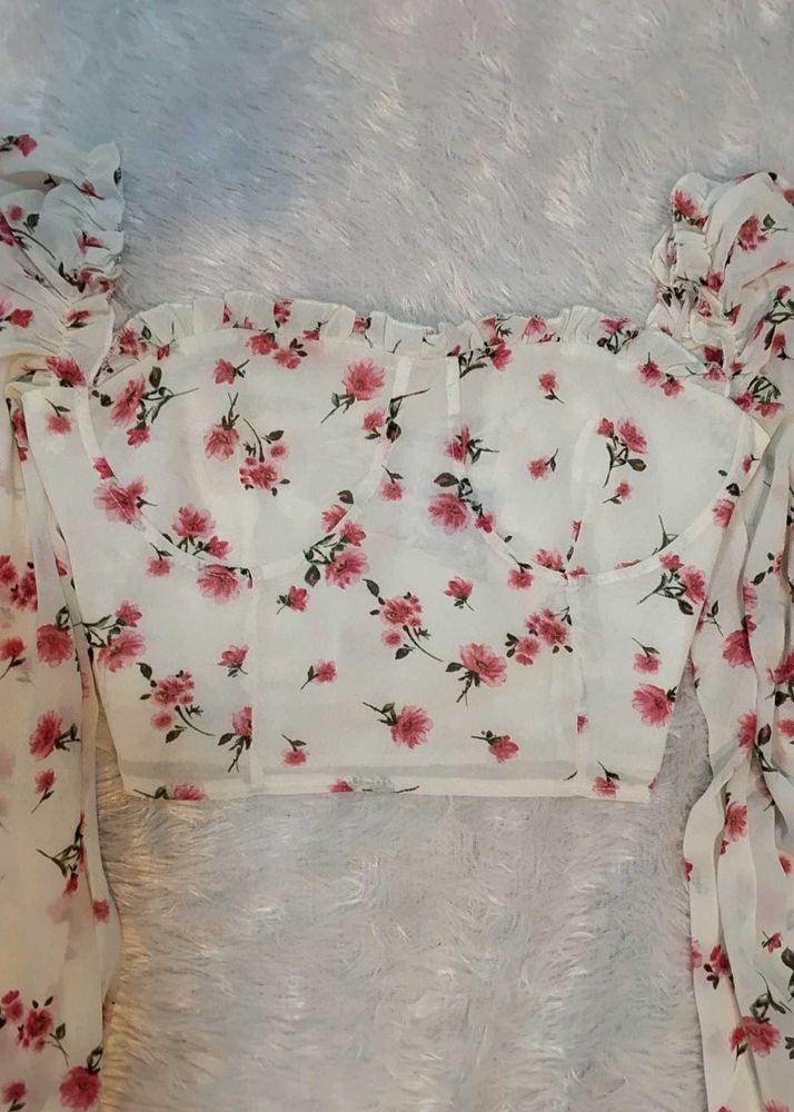 Floral corset top