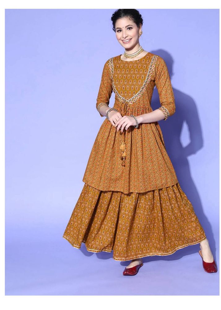 Indo Era Embllished Kurta Set With Dupatta