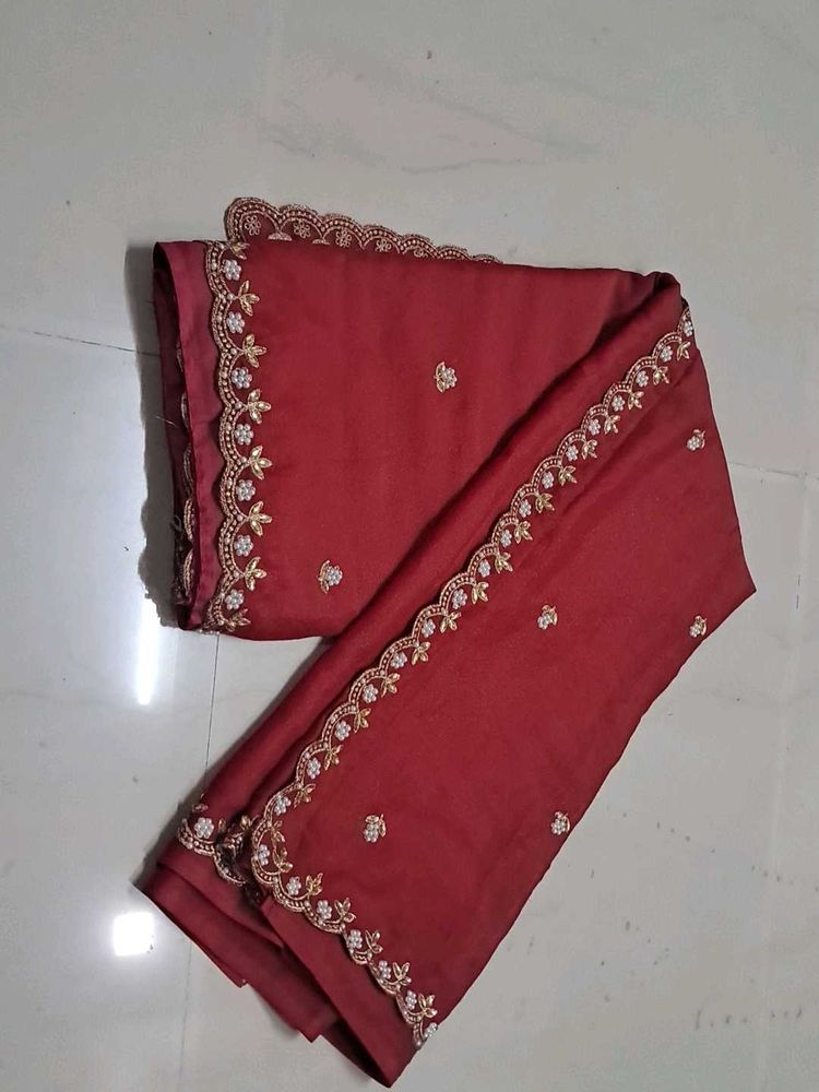 Elegant Maroon Saree