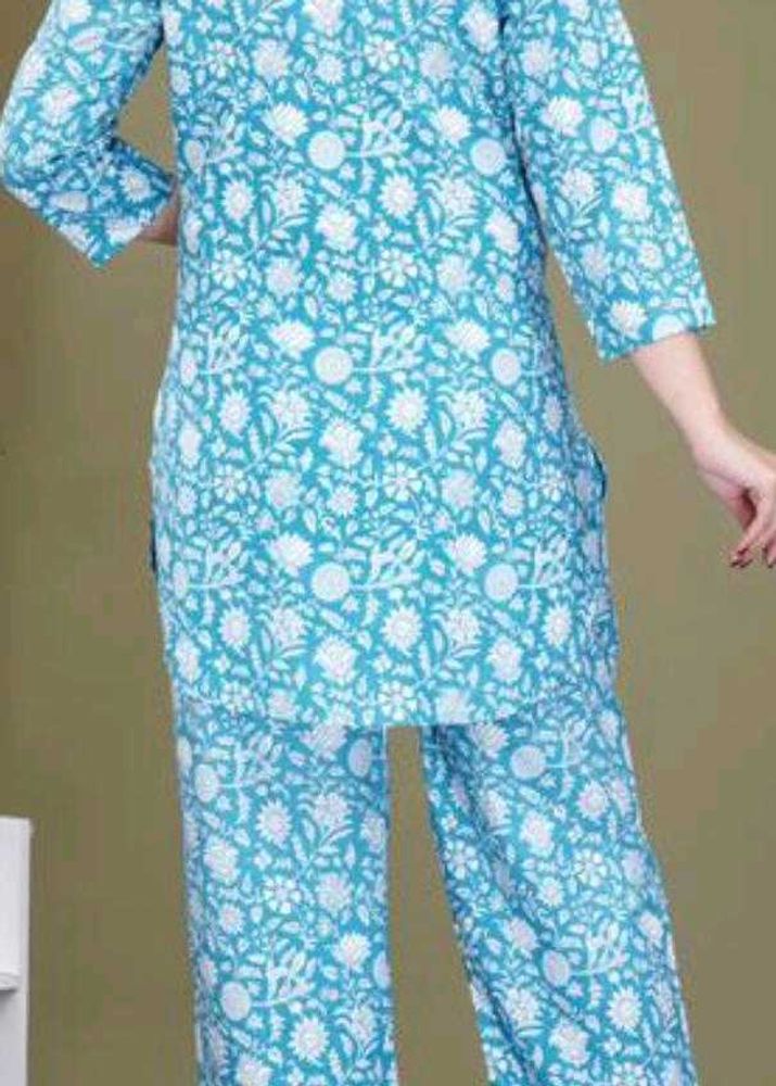 Sky Blue Colour Pant Shirt / Coord Set