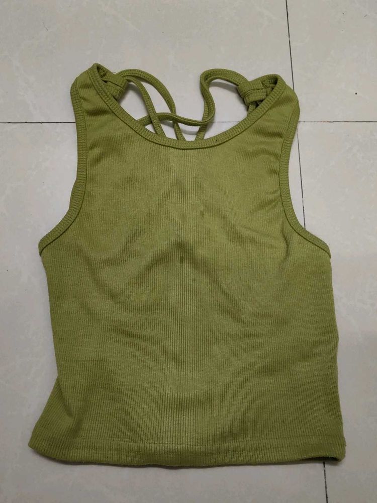 Lime Green Stylish Back Tee