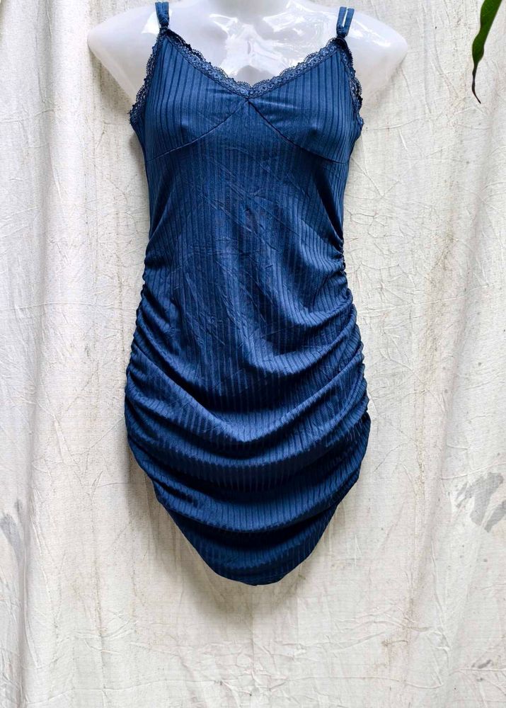 20296. Blue Bodycon Mini Dress